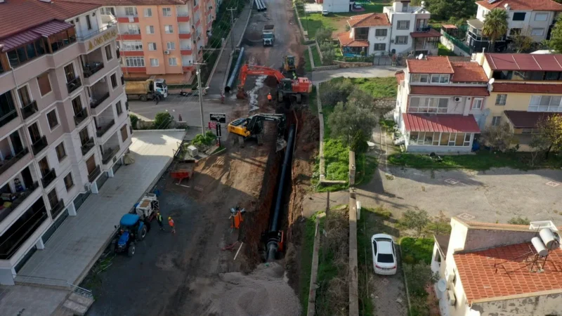 Ayvalık Altyapı Yatırımı: BASKİ Sarımsaklı'da Kanalizasyon Hattı Yenileniyor